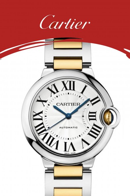 ساعة - Cartier الكلاسيكية الستاتية - مكس / ابيض